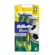 Gillette Blue3 Special Edition, jednorazové žiletky v brazílskom štýle, 3ks