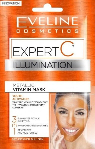 EVELINE Expert C rozjasňujúca vitamínová maska 3v1, 2 x 5 ml - expert C