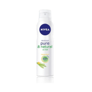 NIVEA Deodorant Pure & Natural Action, sprej antiperspirant s vôňou jazmínu 150ml