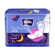 BELLA Perfecta Ultra Night, Hygienické vložky s krídelkami pre nočné použitie, 2mm, 7ks
