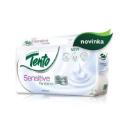 TENTO Sensitive Panthenol, 3 vrstvový toaletný papier s balzamom pre citlivú pokožku, 8ks