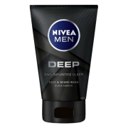 NIVEA Men DEEP, umývací gél na tvár, bradu a fúzy 100 ml