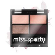 MISS SPORTY Studio Color Quattro Eyeshadow, paletka očných tieňov 408 Smoky Rose, 1ks