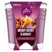 GLADE Merry Berry & Bright, vonná sviečka v skle 129 g