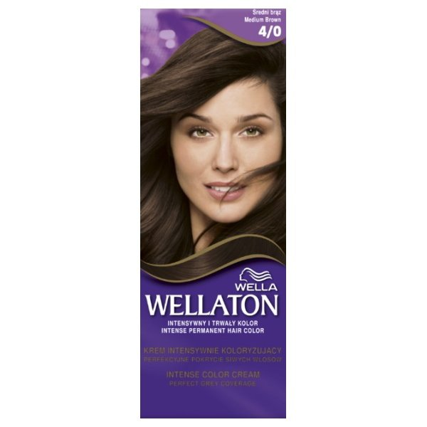 WELLATON farba na vlasy, so sérom s provitamínom B5 4/0 Stredne hnedá 1ks - 4/0