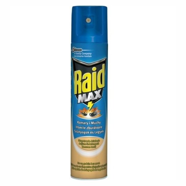 RAID Max proti lietajúcemu hmyzu, proti komárom a muchám 300 ml - 300ml, hmyz