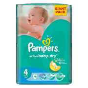 PAMPERS Active Baby 4 Maxi, Plienky pre deti od 7 do 14kg 76ks