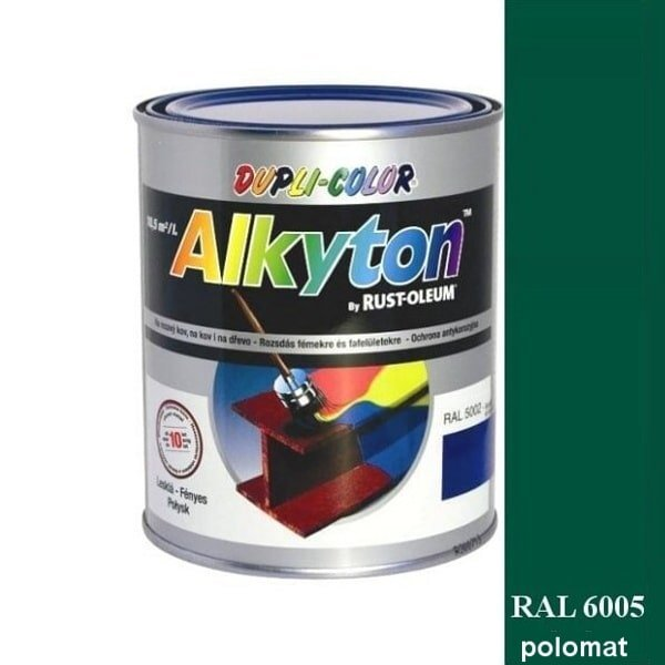 Alkyton Hladký RAL 6005 machová zelená satén 750 ml - RAL 6005