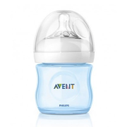 AVENT Natural, dojčenská plastová fľaša modrá (od 0+) 125ml