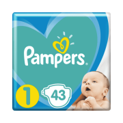 Pampers plienky New Baby-Dry 1 (2-5 kg), 43 ks
