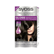 Syoss Gloss Sensation, Šetrná farba na vlasy s posilňovačom farby a krémom pre lesk, odtieň 2-1
