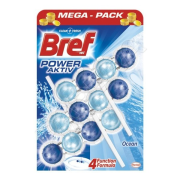 BREF Power Aktiv Ocean, čistiaci wc prípravok s vôňou oceánu 3 x 50 g
