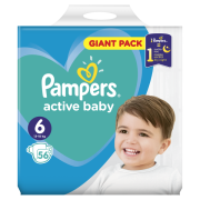 Pampers Active Baby S6, 13-18 kg, 56 ks