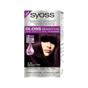 Syoss Gloss Sensation, Šetrná farba na vlasy s posilňovačom farby a krémom pre lesk, odtieň 3-33