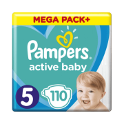 PAMPERS Active Baby 5 MEGA PACK, jednorazové plienky 110ks