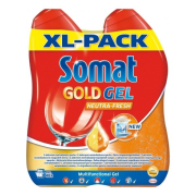 SOMAT Gold Gel Neutra Fresh, Multifunkčný gél na umývanie riadu do umývačky 2x600ml