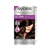 Syoss Gloss Sensation, Šetrná farba na vlasy s posilňovačom farby a krémom pre lesk, odtieň 3-86