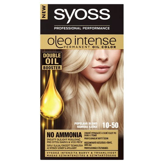 SYOSS Oleo Intense 10-50 Svetlý popolavý blond, farba na vlasy 1 ks - 10.50