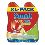 SOMAT Gold Gel Anti Grease, Multifunkčný gél do umývačky s aktívnym odmasťovačom 2x600ml
