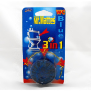 MR.MATTES 3v1, guľôčkový blok do WC modrý 45g