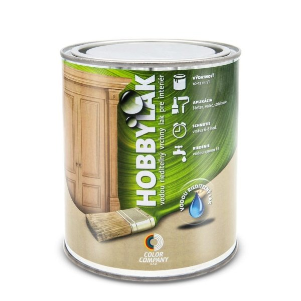 Hobbylak - interiérový lak na drevo pololesklý 5 l, 5l