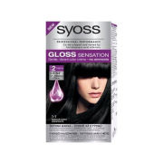 Syoss Gloss Sensation, Šetrná farba na vlasy s posilňovačom farby a krémom pre lesk, odtieň 1-1