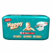 HAPPY MIMI Premium 2 Mini, Plienky pre deti od 3 do 6kg 62ks