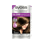 Syoss Gloss Sensation, Šetrná farba na vlasy s posilňovačom farby a krémom pre lesk, odtieň 6-1