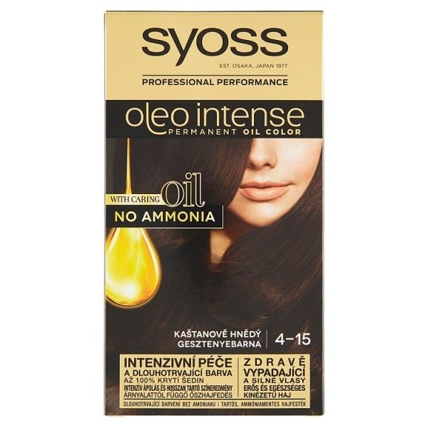Syoss Oleo Intense 4-15 gaštanovo hnedá, farba na vlasy 1 ks - 4.15