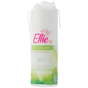 Ellie kozmetické vatové vankúšiky zo 100% organickej bio bavlny 60 ks