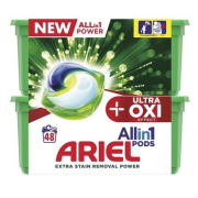 Ariel Ultra OXI All in 1, gélové kapsuly na pranie 48 ks