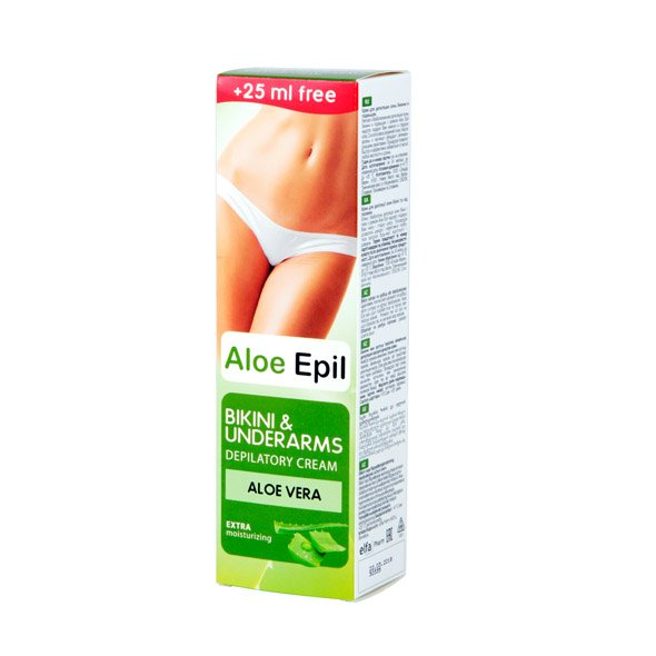 Aloe Epil, hydratačný depilačný krém pre oblasti podpazušia a bikín s aloe vera 125ml