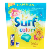 SURF Color Fruity Fiesta, pracie kapsule pre farebnú bielizeň 15 kusov