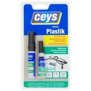 CEYS Special Plastik, Lepidlo na obtiažné plasty - transparentné 3 g + 4 ml
