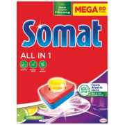 Somat All in One Lemon & Lime, tablety do umývačky riadu 80 ks