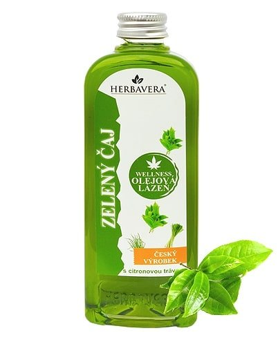 Herbavera Wellness olejová kúpeľ zelený čas s citrónovou trávou a konope 400 ml - zelený čaj