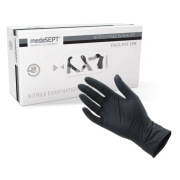 medaSEPT jednorázové nitrilové rukavice čierne č. XL, 100 ks