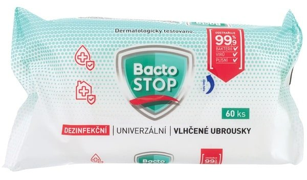 BactoSTOP dezinfekčné vlhčené obrúsky 60 ks