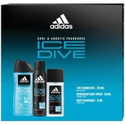 Adidas Ice Dive Deo Natural sprej 75 ml + Deodorant sprej 150 ml + sprchový gél 250 ml