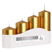 Bispol adventné sviečky stupňovité zlaté 4 ks