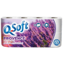 Q Soft toaletný papier s vôňou levandule 3-vrstvový 8 ks