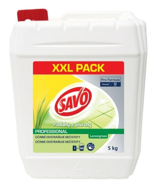 Savo Professional univerzálny čistič na podlahy a povrchy Lemongrass 5 kg