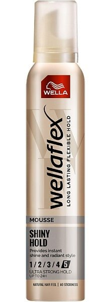 Wellaflex Shiny Hold penové tužidlo pre lesk vlasov 200 ml - shiny hold