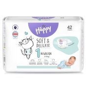 Bella Happy Baby Soft & Delicate Newborn  č. 1, 2-5 kg, 42 ks