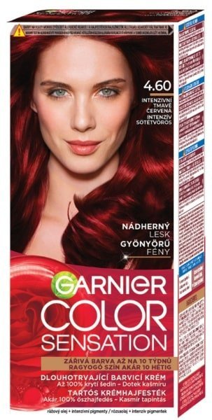 Garnier Color Sensation, farba na vlasy 4.60 Intenzívna tmavočervená 1ks - 4.60