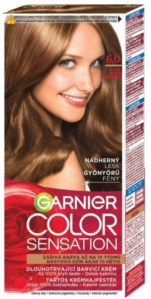 Garnier Color Sensation 6.0 Tmavá blond, farba na vlasy 1 ks - 6.0