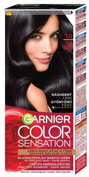 Garnier Color Sensation, farba na vlasy 1.0 Ultra čierna 1ks - 1.0