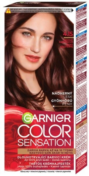 Garnier Color Sensation, farba na vlasy 4.15 Ľadovo gaštanová 1ks - 4.15