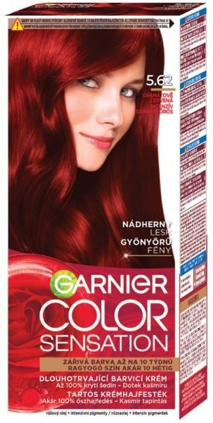 Garnier Color Sensation, farba na vlasy 5.62 Granátovo červená 1ks - 5.62