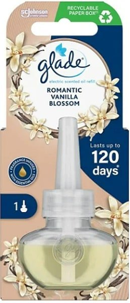 Glade elektrický osviežovač vzduchu Romantic Vanilla Blossom náhradná náplň 20 ml - vanilka